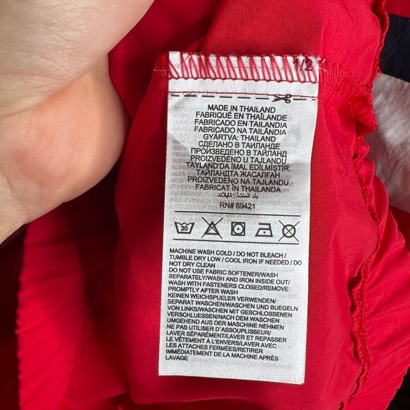 Reebok Men's Retro Colorblocked Quarter-Zip Popover - Red/navy/white Size XL - Picture 6 of 8